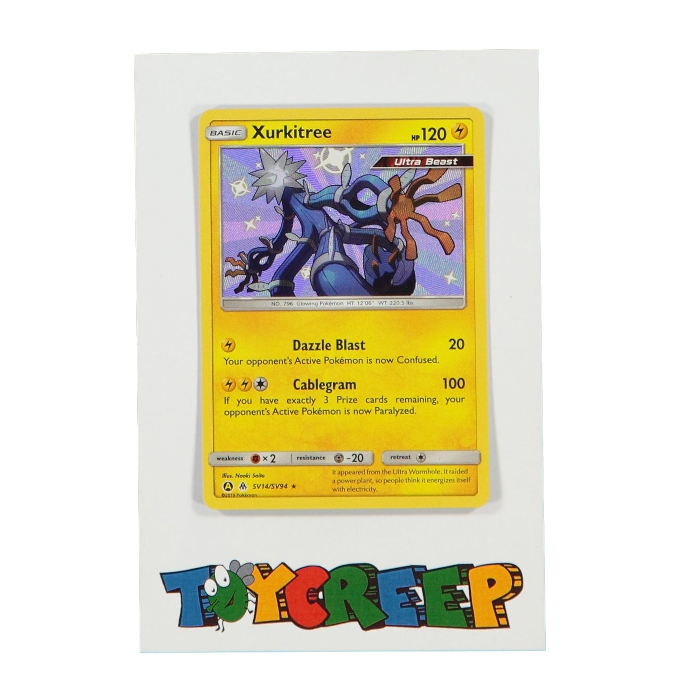Pokemon TCG Hidden Fates SV14 Xurkitree Holo Card - stylecreep.com