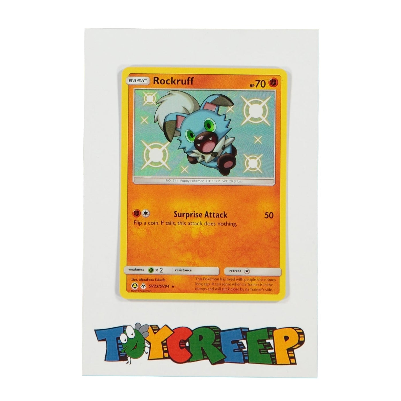 Pokemon TCG Hidden Fates SV23 Rockruff Holo Card - stylecreep.com