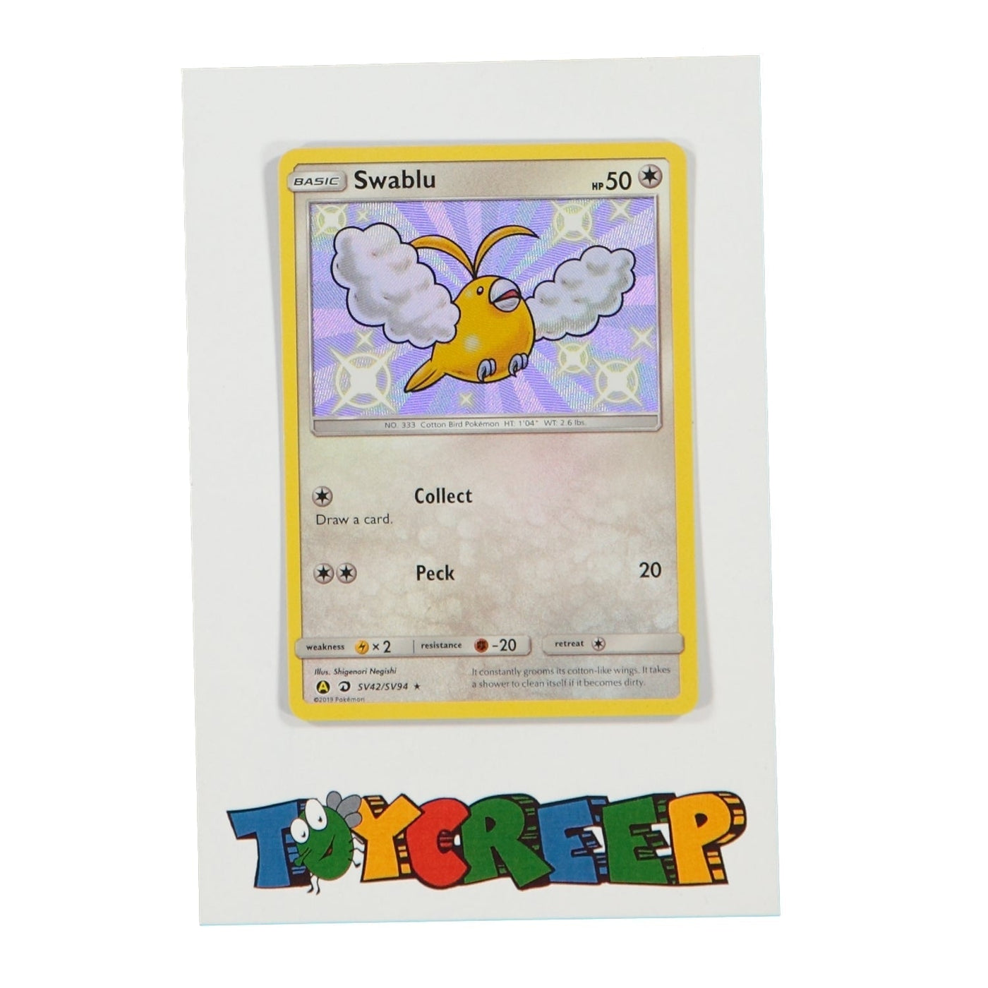 Pokemon TCG Hidden Fates SV42 Swablu Holo Card - stylecreep.com
