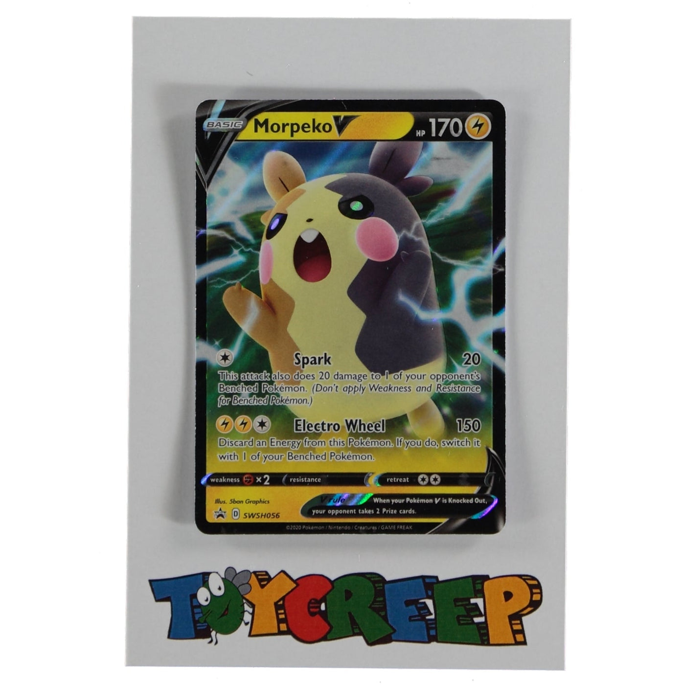 Pokemon TCG SWSH056 Morpeko V Black Star Promo Card - stylecreep.com