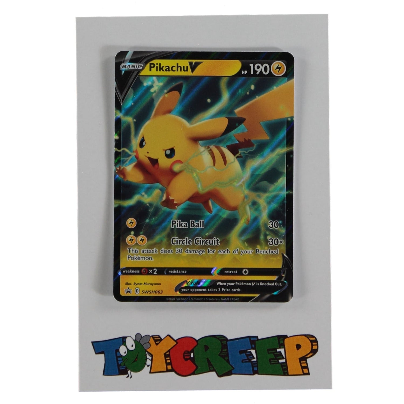 Pokemon TCG SWSH063 Pikachu V Black Star Promo Card - stylecreep.com