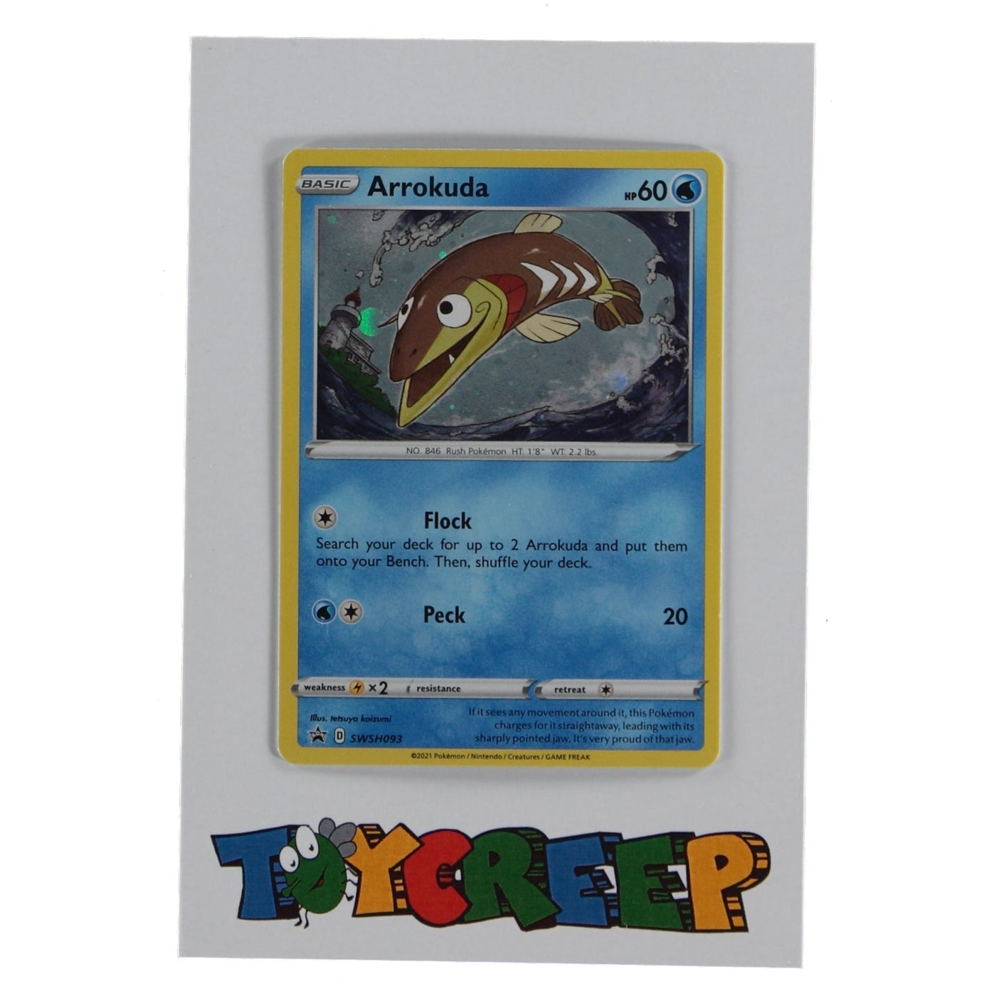 Pokemon TCG SWSH093 Arrokuda Holo Black Star Promo Card - stylecreep.com