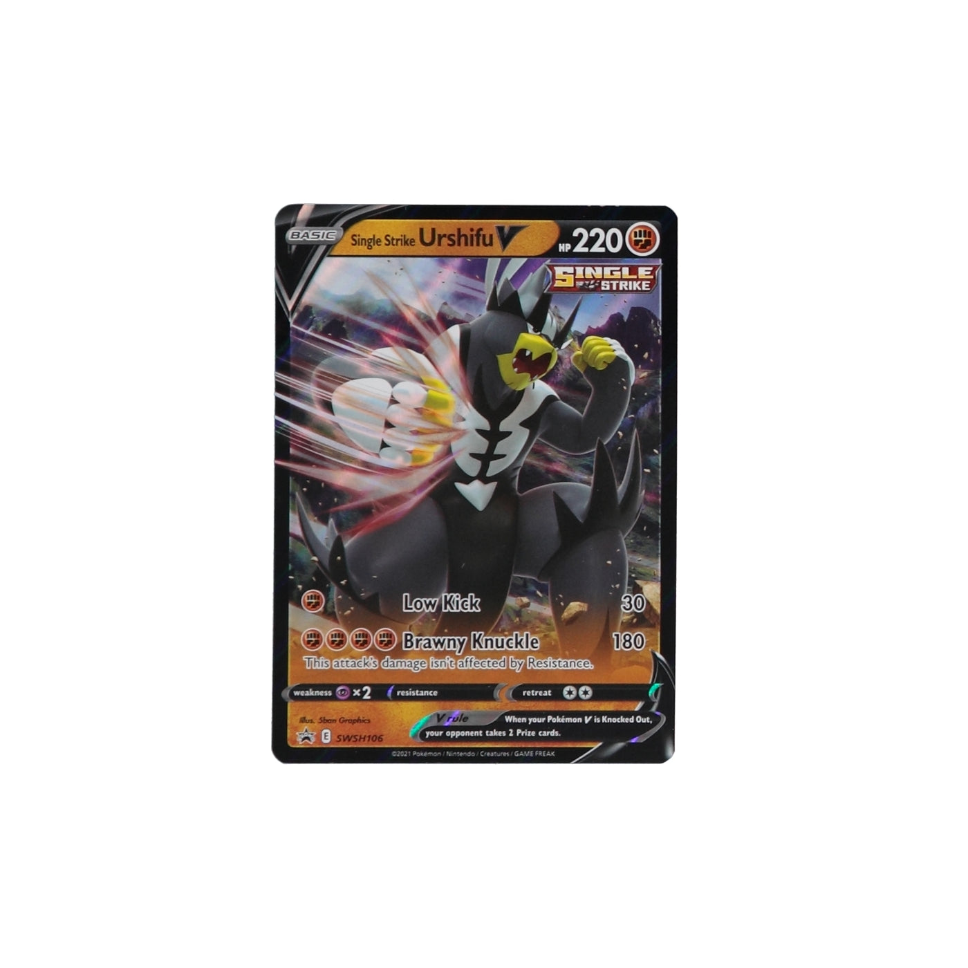 Pokemon TCG SWSH106 Single Strike Urshifu V Black Star Promo Card