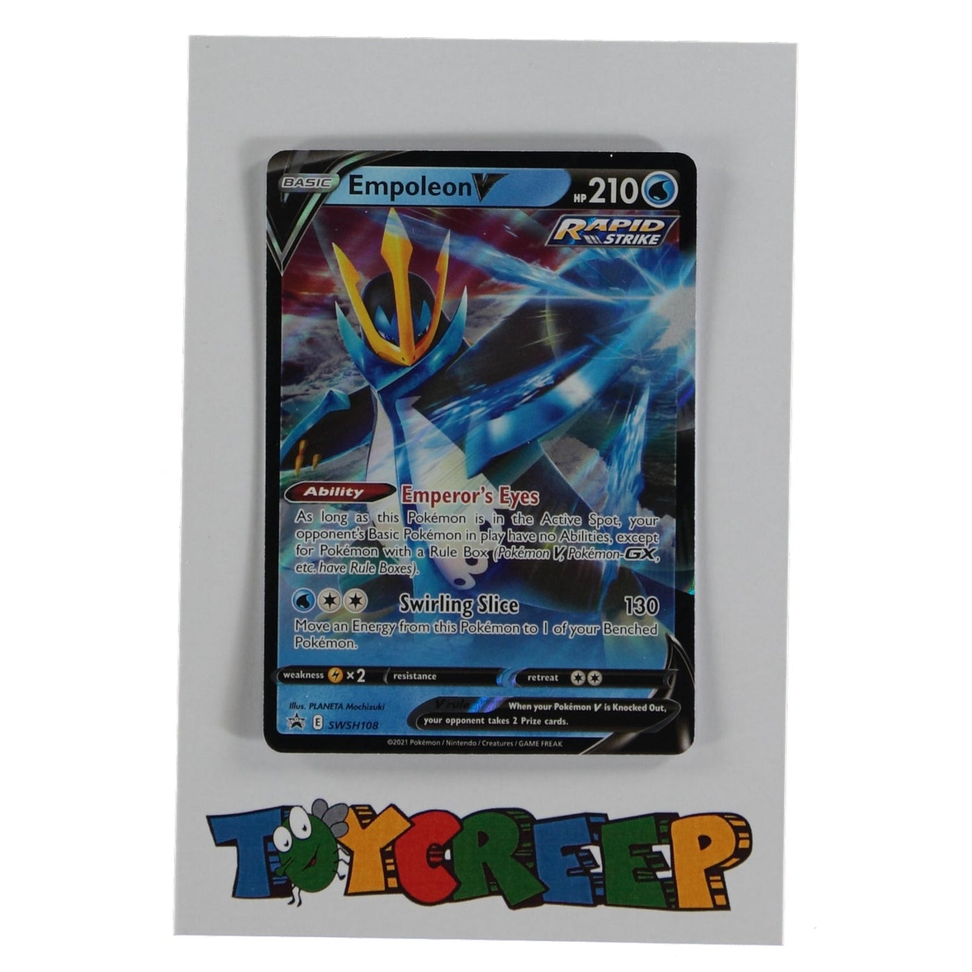 Pokemon TCG SWSH108 Empoleon V Black Star Promo Card - stylecreep.com