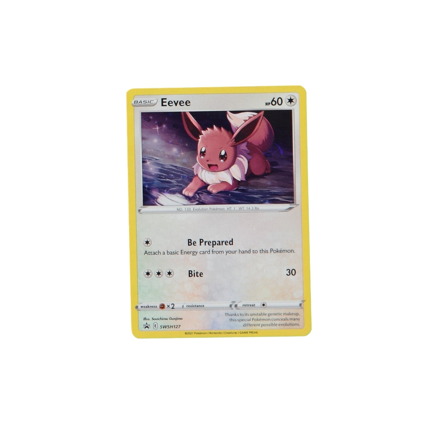 Pokemon TCG SWSH127 Eevee Holo Black Star Promo Card - stylecreep.com