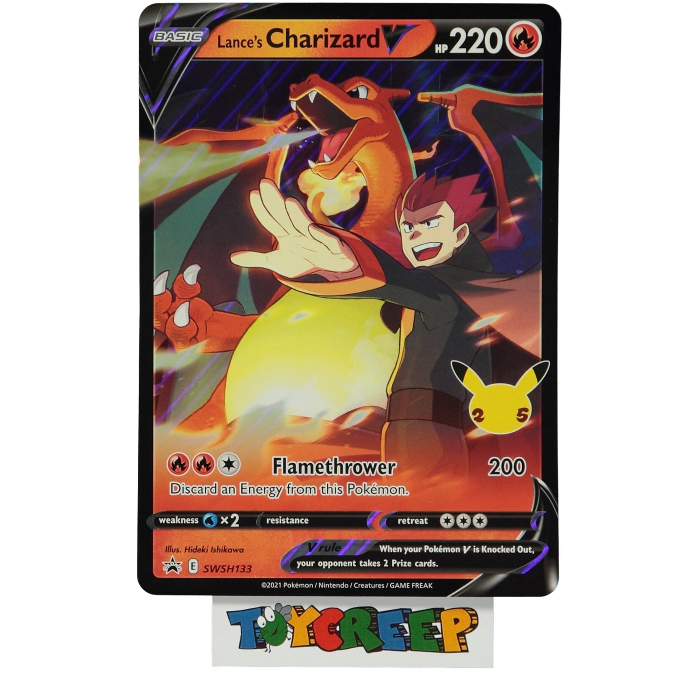 Pokemon TCG JUMBO SWSH133 Lance's Charizard V Card - stylecreep.com