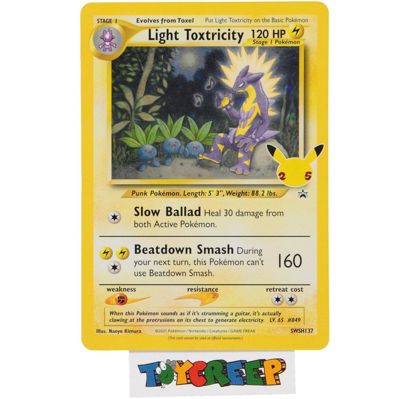Pokemon TCG JUMBO SWSH137 Light Toxtricity Card - stylecreep.com