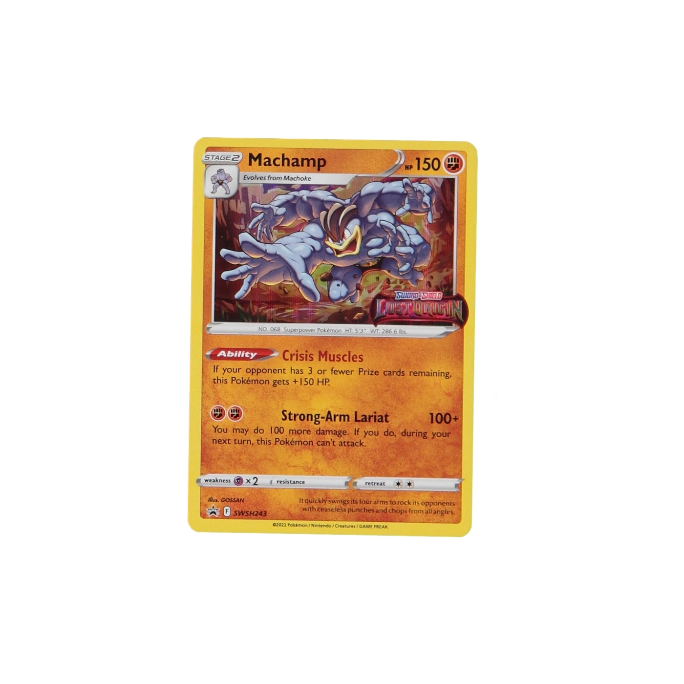 Pokemon TCG SWSH243 Lost Origin Machamp Promo Card - stylecreep.com