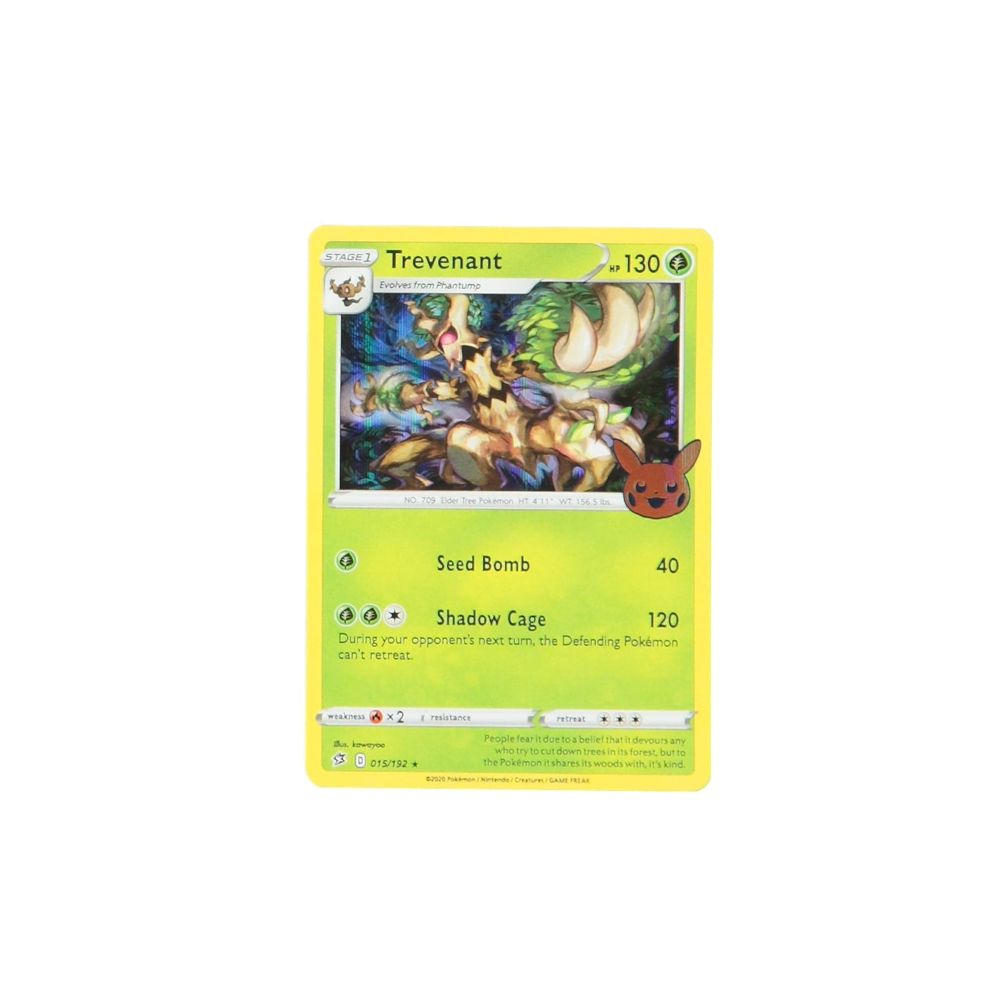 Pokemon TCG Trick Or Trade 015/192 Trevenant Holo Card